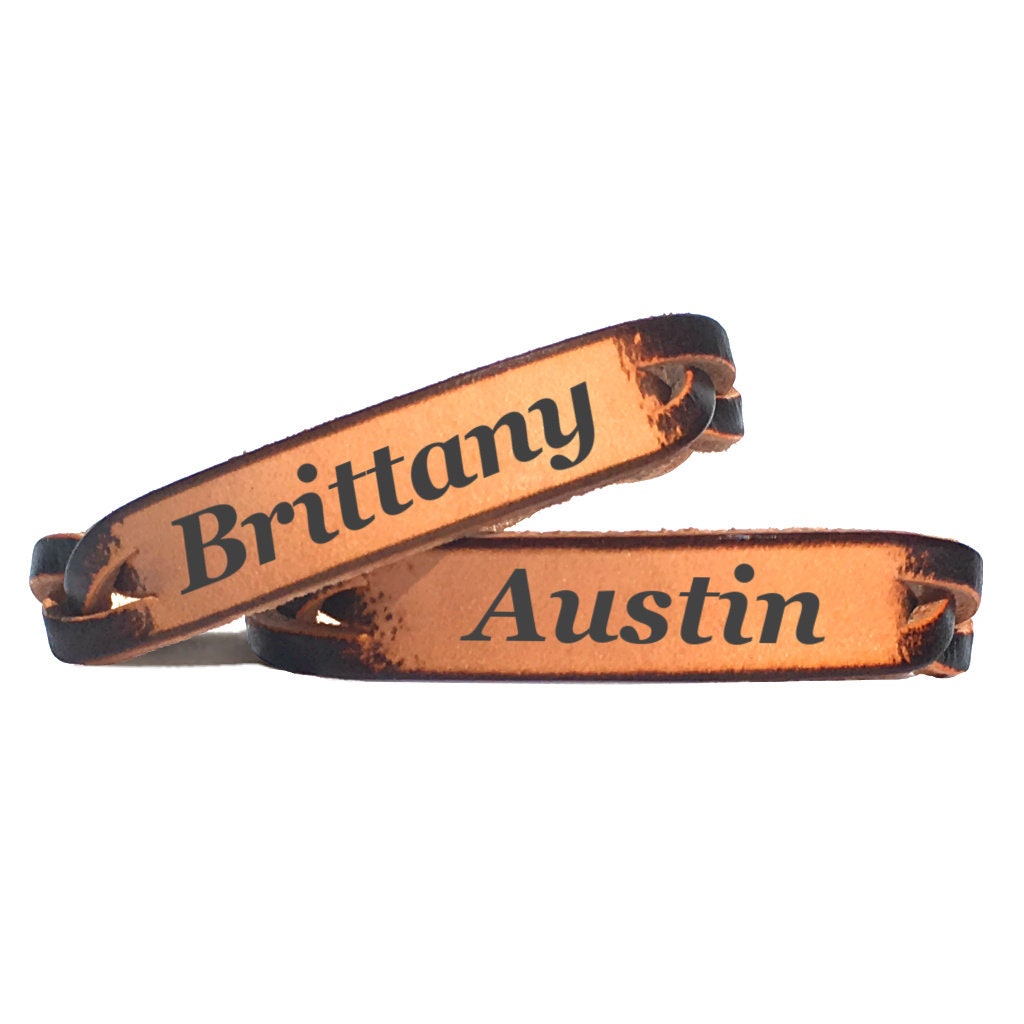 Paare Geflochtenes Leder Armband Set Mit Ihren Namen Paare Geflochtenes Leder Armband Set Mit Ihren Namen von LoveChirpGifts