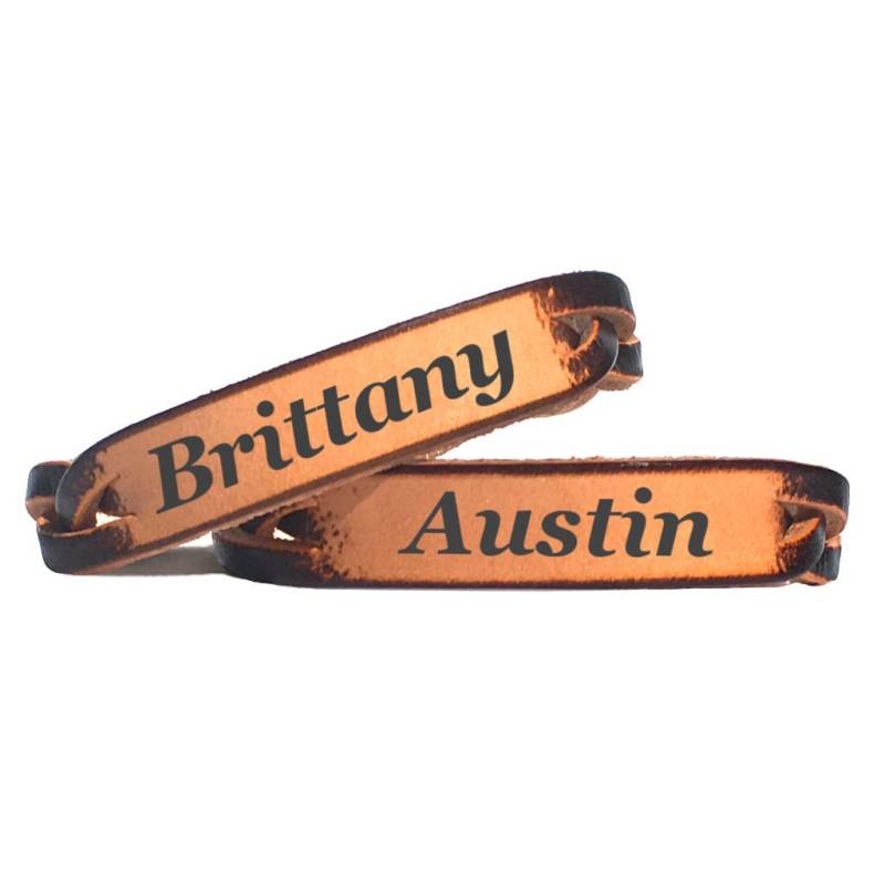 Paare Geflochtenes Leder Armband Set Mit Ihren Namen Paare Geflochtenes Leder Armband Set Mit Ihren Namen von LoveChirpGifts