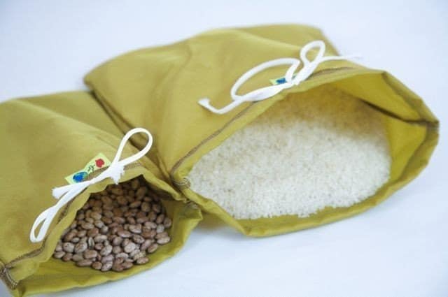 Set 2 Bulk Food Taschen Wiederverwendbar Nylon Kordelzug Set 2 Bulk Food Taschen Wiederverwendbar Nylon Kordelzug von LoveForEarth