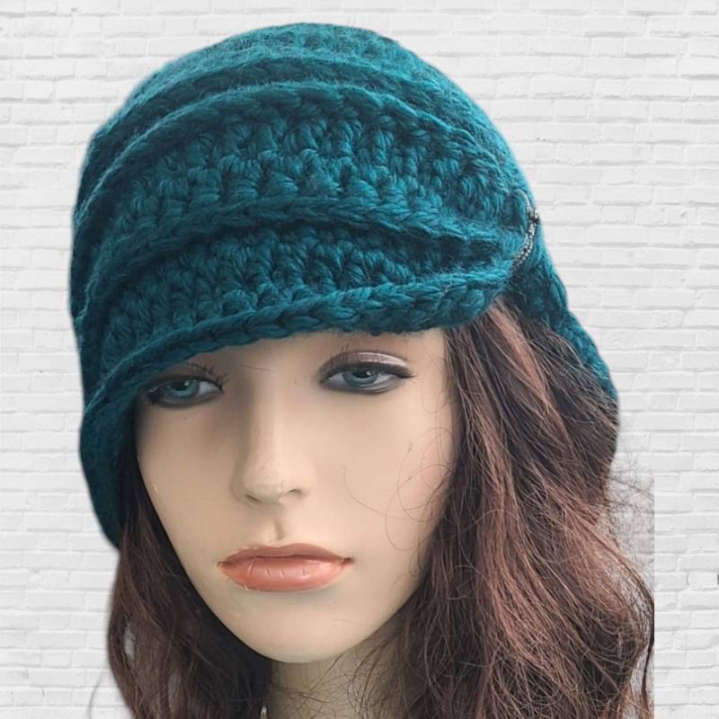 Teal Woll Flapper Hut Vintage Inspirierte Gehäkelte Perlen Cloche Teal Woll Flapper Hut Vintage Inspirierte Gehäkelte Perlen Cloche von LoveFuzz
