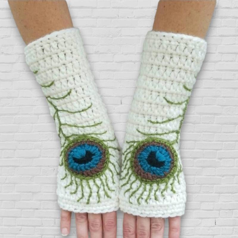 Wolle Armstulpen Cremefarbene Fingerlose Handschuhe Mit Gestickten Pfauenfedern Wolle Armstulpen Cremefarbene Fingerlose Handschuhe Mit Gestickten Pfauenfedern von LoveFuzz