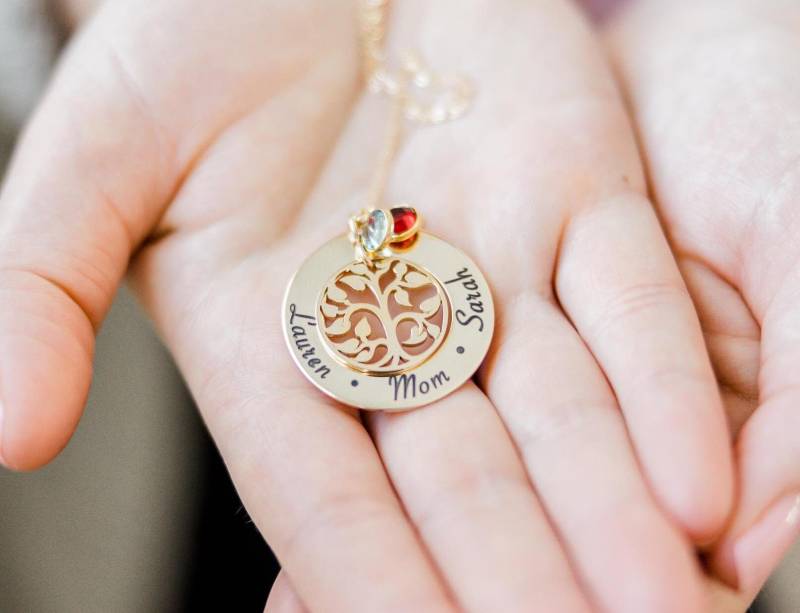 14K Gold Oma Halskette, Nana Großmutter Mama Schmuck, Stammbaum Birthstone Halskette 14K Gold Oma Halskette, Nana Großmutter Mama Schmuck, Stammbaum Birthstone Halskette von LoveItPersonalized