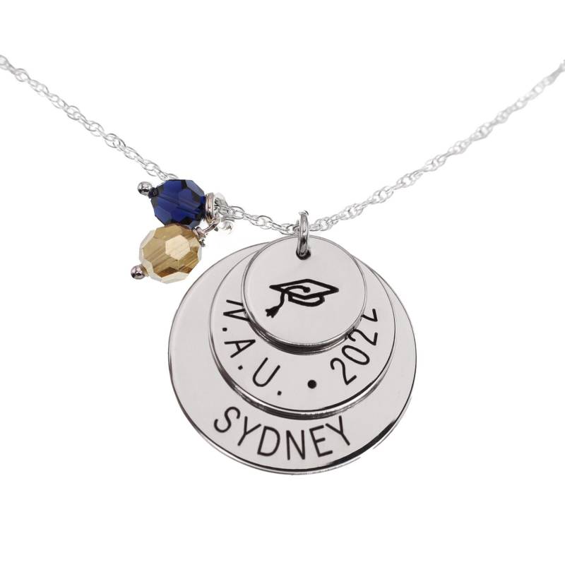 Personalisierte Abschluss Geschenk, Geschenk Für Sie, Sterling Silber Halskette, Klasse Von 2023, Abitur, College Graduierung Schmuck von LoveItPersonalized