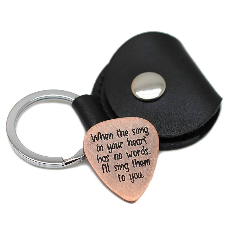 Valentinstag Geschenk Für Ihn, Personalisierte Rustikale Finish Plektrum Mit Ledertasche, Kupfer Messing Sterling Silber, Jahrestag Freund Valentinstag Geschenk Für Ihn, Personalisierte Rustikale Finish Plektrum Mit Ledertasche, Kupfer Messing Sterling Silber, Jahrestag Freund von LoveItPersonalized