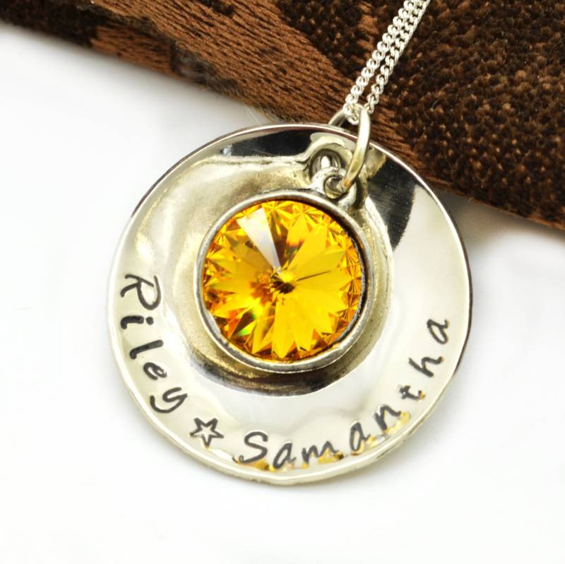 Weihnachtsgeschenk Halskette, Personalisierte Mama Birthstone Halskette Für Oma, Geschenk Mama, Großmutter von LoveItPersonalized