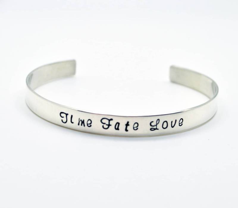 Zeit.schicksal.liebe. Personalisiertes Manschettenarmband, Doppelseitiges Stanzen, Sterlingsilber, Hand Gestempelt, Versteckte Nachricht, Hochzeit Zeit.schicksal.liebe. Personalisiertes Manschettenarmband, Doppelseitiges Stanzen, Sterlingsilber, Hand Gestempelt, Versteckte Nachricht, Hochzeit von LoveItPersonalized