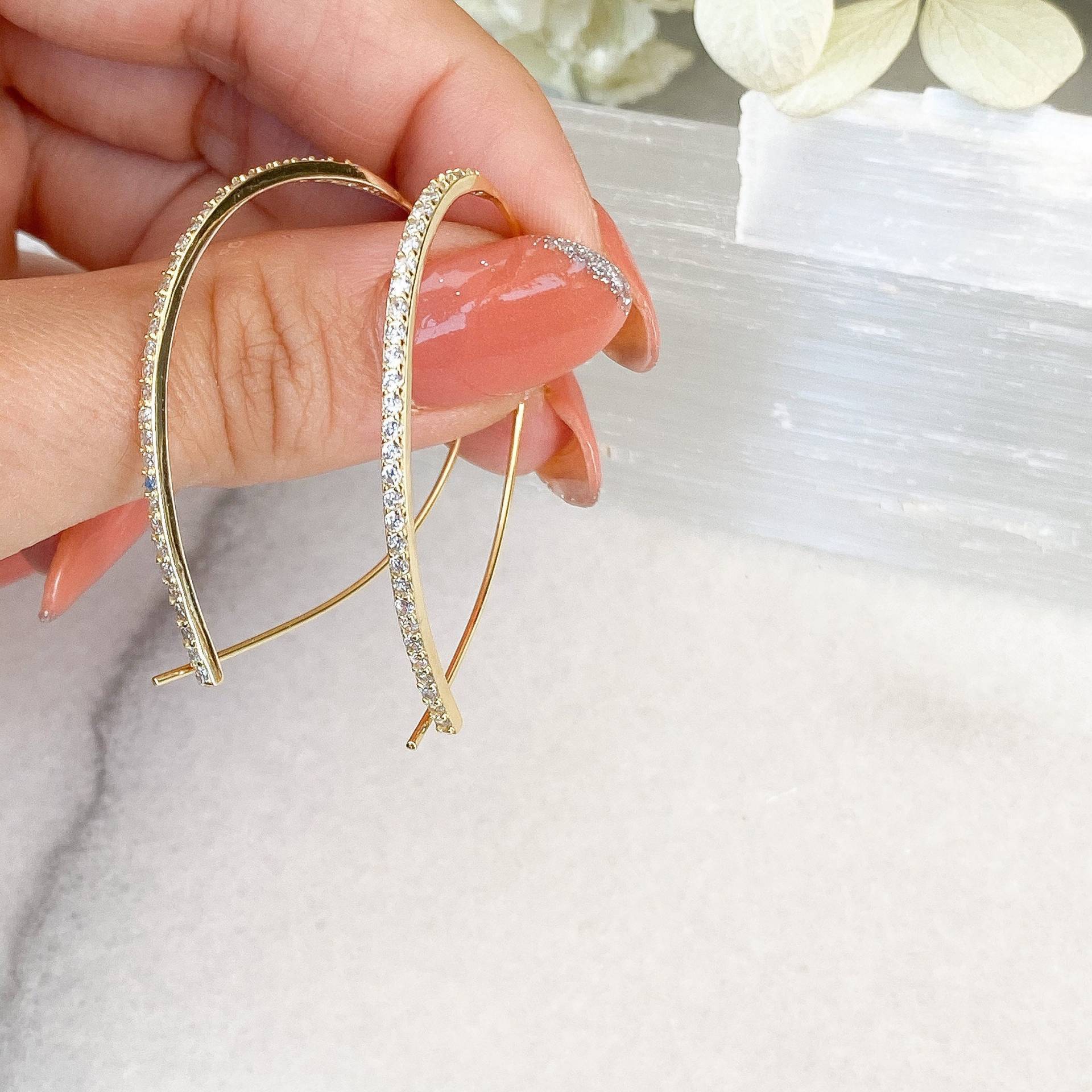 Reif Ohrringe, Cz Criss Kreuz Hoop, Schmuck, Baumeln Hoop Sterling Silber Und Zirkonia Reif Ohrringe, Cz Criss Kreuz Hoop, Schmuck, Baumeln Hoop Sterling Silber Und Zirkonia von LoveItWantItNeedIt