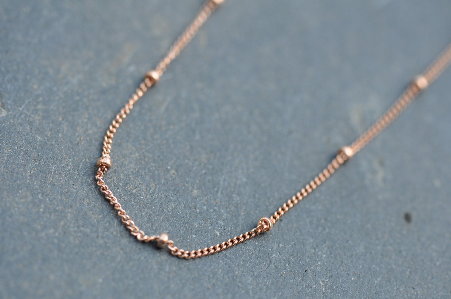 16 " - 36" 14 K Rose Gold Satelliten Collier, Schichtung Halskette, Lange Delikates Zierliche Minimal Halskette 16 " - 36" 14 K Rose Gold Satelliten Collier, Schichtung Halskette, Lange Delikates Zierliche Minimal Halskette von LoveJewelryByJ