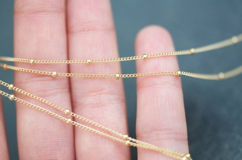36 "Lange 14K Gold Filled Satelliten Kette, Layering Halskette, Lange Zarte Zierliche Minimale Halskette 36 "Lange 14K Gold Filled Satelliten Kette, Layering Halskette, Lange Zarte Zierliche Minimale Halskette von LoveJewelryByJ