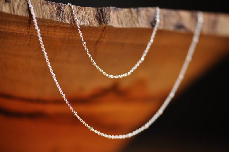 92cm Lange Sterling Silber Satelliten Kette, Layering Halskette, Einfache Halskette Für Jeden Tag von LoveJewelryByJ