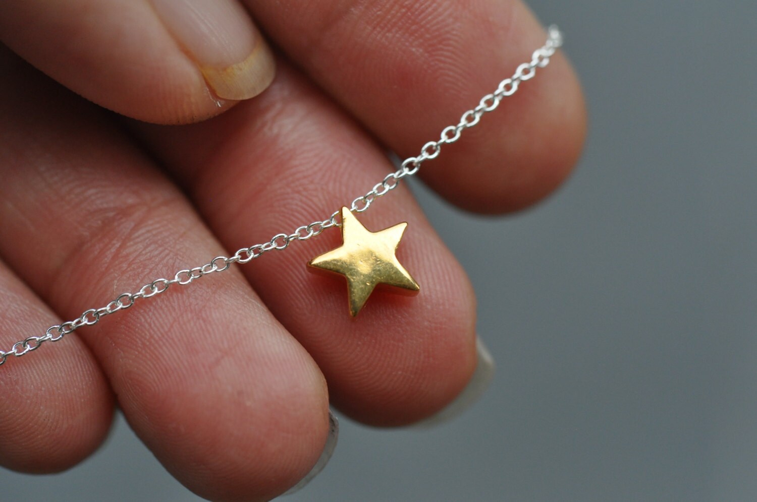 Vermeil Gold Star Halskette - Vergoldet Über Sterling Silber Stern Charm Vermeil Gold Star Halskette - Vergoldet Über Sterling Silber Stern Charm von LoveJewelryByJ