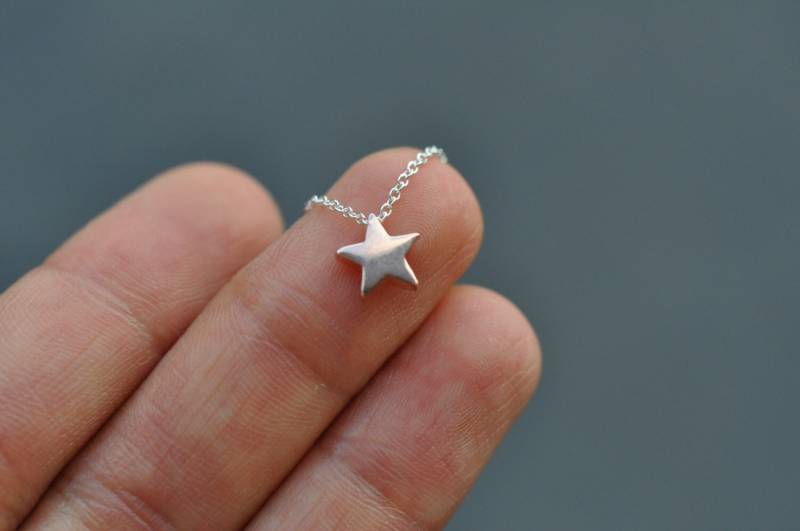 Vermeil Rose Gold Star Halskette - Vergoldet Über Sterling Silber Stern Charm Halskette, Rosa Gold Sterne Charme von LoveJewelryByJ