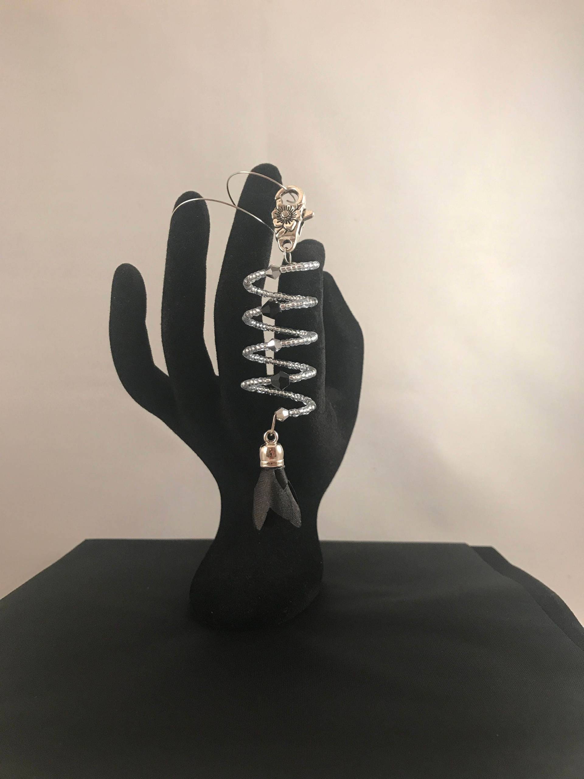 Geldbörse-Charme, Reissverschluss, Tasche Zubehör, Schwarz Und Silber, Geldbörse Bloing von LoveLeeBling