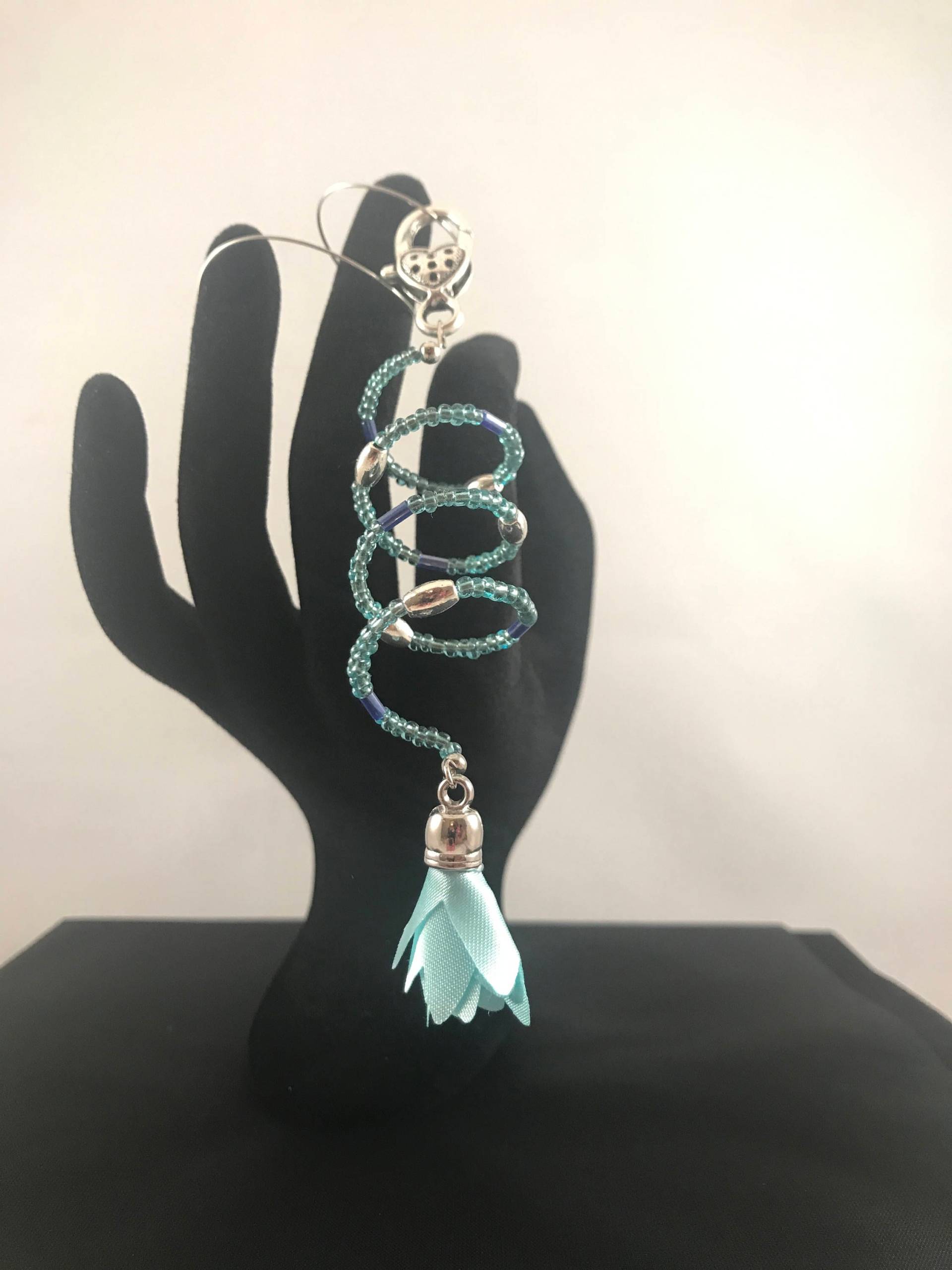 Portemonnaie Charm, Reißverschluss Pull, Geldbörse Accessoire, Blau, Bloing von LoveLeeBling