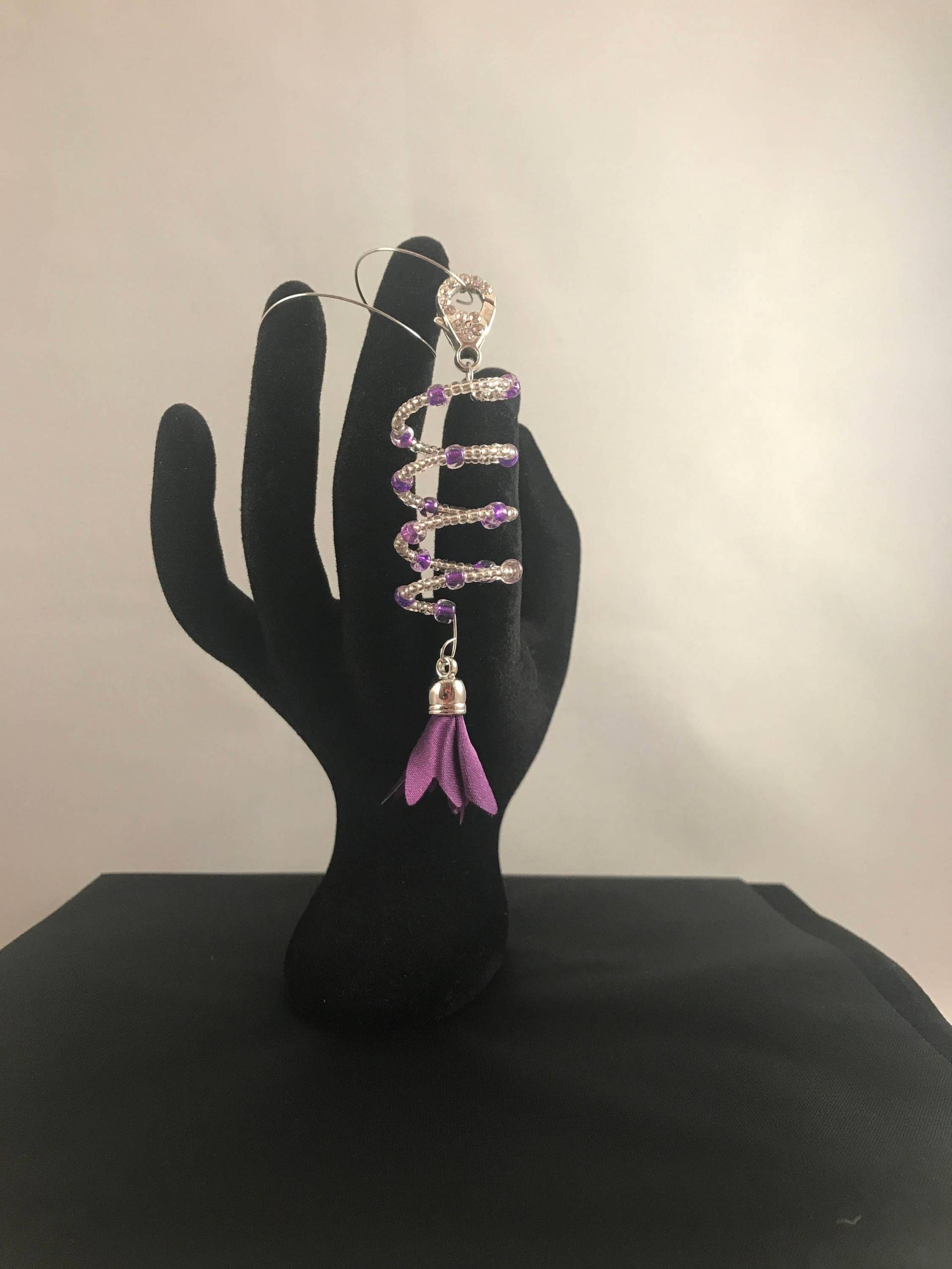 Portemonnaie Charm, Reißverschluss Pull, Geldbörse Accessoire, Lila, Bloing von LoveLeeBling