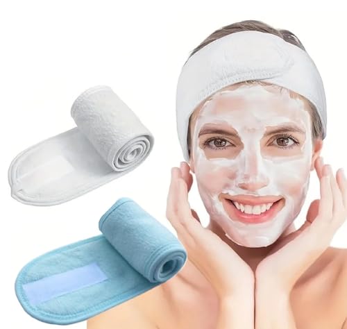 2 Stück verstellbares Haarband aus weichem Schwamm zum Waschen von Gesicht Make-up Sport Dusche Bad Schönheit Mädchen von LoveLegis
