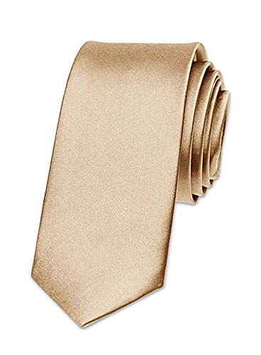 LoveLegis Herren Krawatte - Gold - Slim - Satin - Schmal - Slim - Elegant - Lässig - Freund - Weihnachts- und Geburtstagsgeschenkidee - Ehemann - Freund von LoveLegis