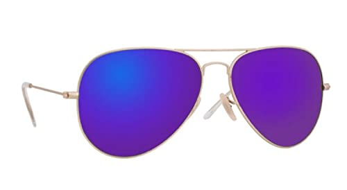 Sonnenbrille zum Tropfen, klassisch – Goldrahmen – lila Linse – Geschenkidee zu Weihnachten und Geburtstag – Unisex, Goldener Rahmen - Linse violett, Einheitsgröße von LoveLegis