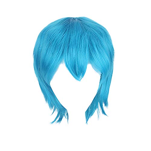 LoveLeiter Multi Color Short Glattes Haar Perücke Anime Party Cosplay Volle Verkauf Perücken 35cm Heiz resistent Fashion Glamourös Haarteil mit Perücke Damenperücke von LoveLeiter