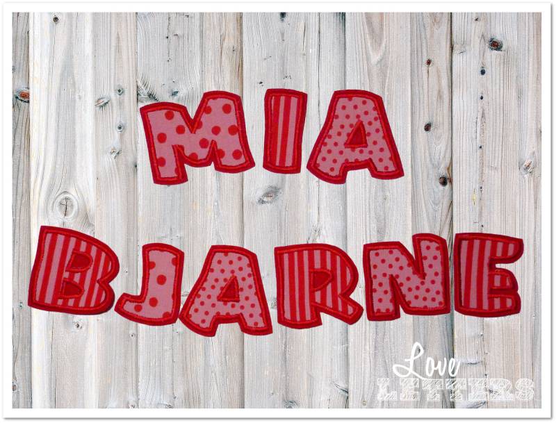 Ab 7, 10 Euro Bügelbuchstaben Name Ab 3 Buchstaben, Rot Ab 7, 10 Euro Bügelbuchstaben Name Ab 3 Buchstaben, Rot von LoveLettersST