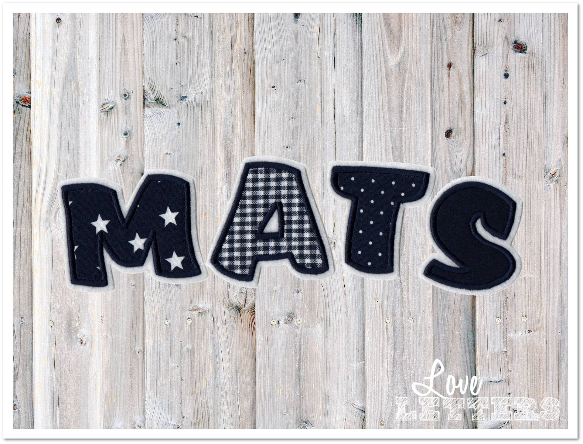 Ab 7, 10 Euro Name Zum Aufbügeln in Marine, Ab 3 Buchstaben von LoveLettersST