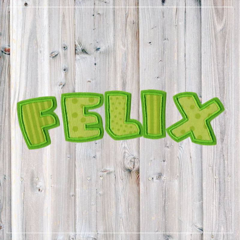 Buchstaben Aufnäher, Hellgrün, Aufbügelbar von LoveLettersST