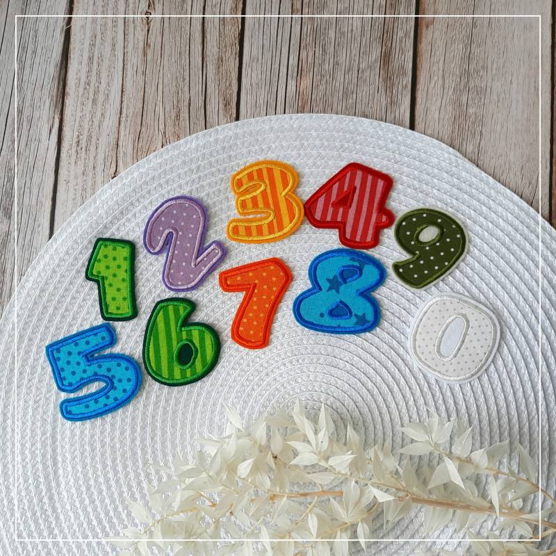 Zahlen Aufnäher Zum Aufbügeln, Wunschfarben von LoveLettersST