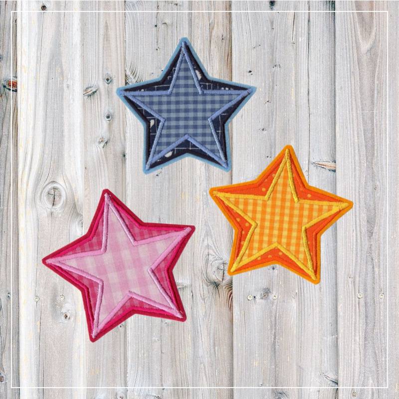 stern Applikation Zweifarbig in Wunschfarben von LoveLettersST