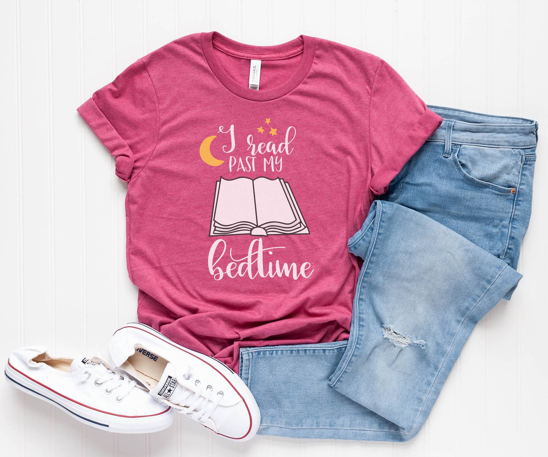 I Read Past My Bedtime Book T-Shirt Frauen Grafik T-Shirts Für Teenager Lustige Bücher Liebhaber Geschenk Sie Mit Sprüchen von LoveMeLoveMyShirts