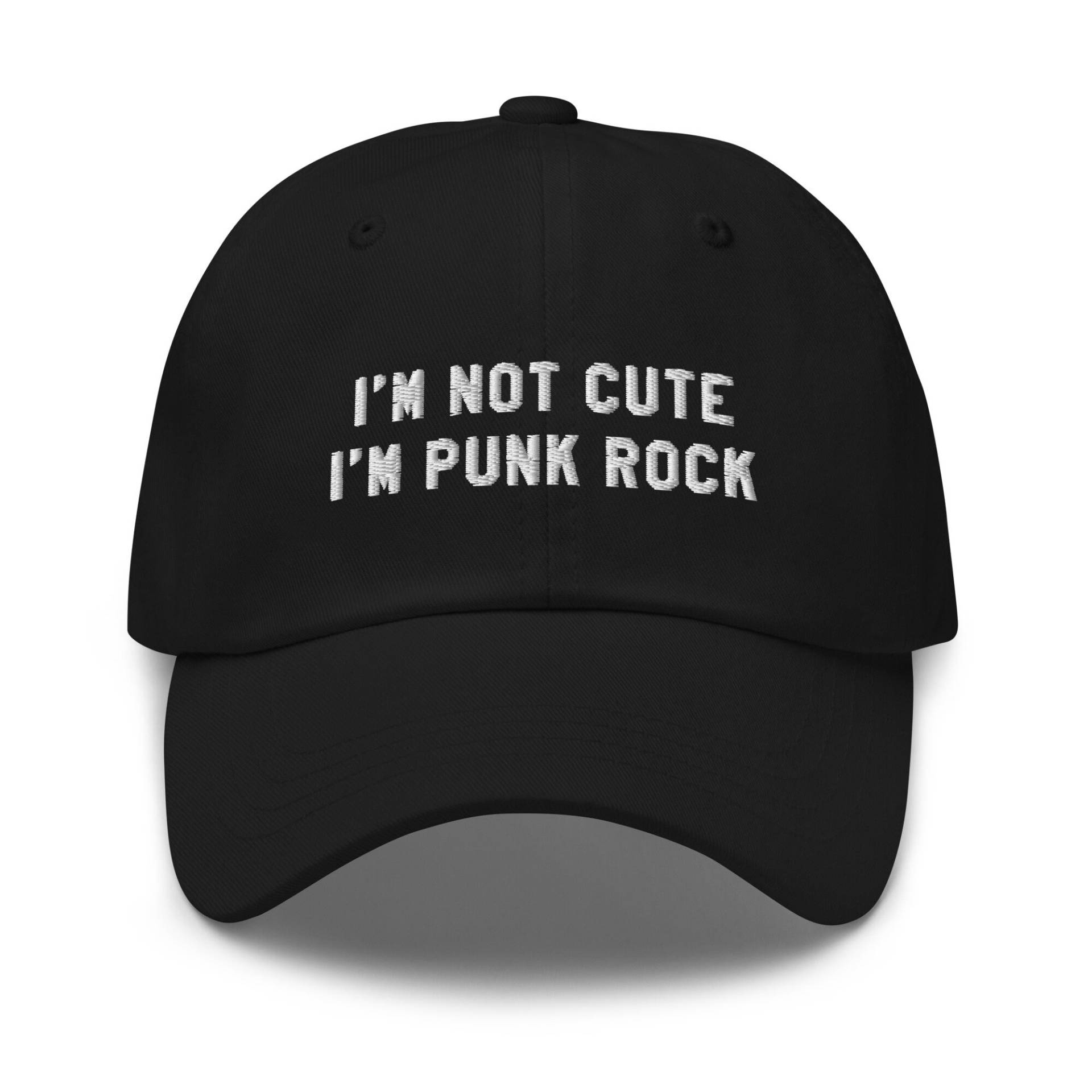 I'm Not Cute Punk Rock Lustige Baseballmütze Für Frauen 6 Panel Bestickt Papa Hut Lustiges Geschenk Sie von LoveMeLoveMyShirts