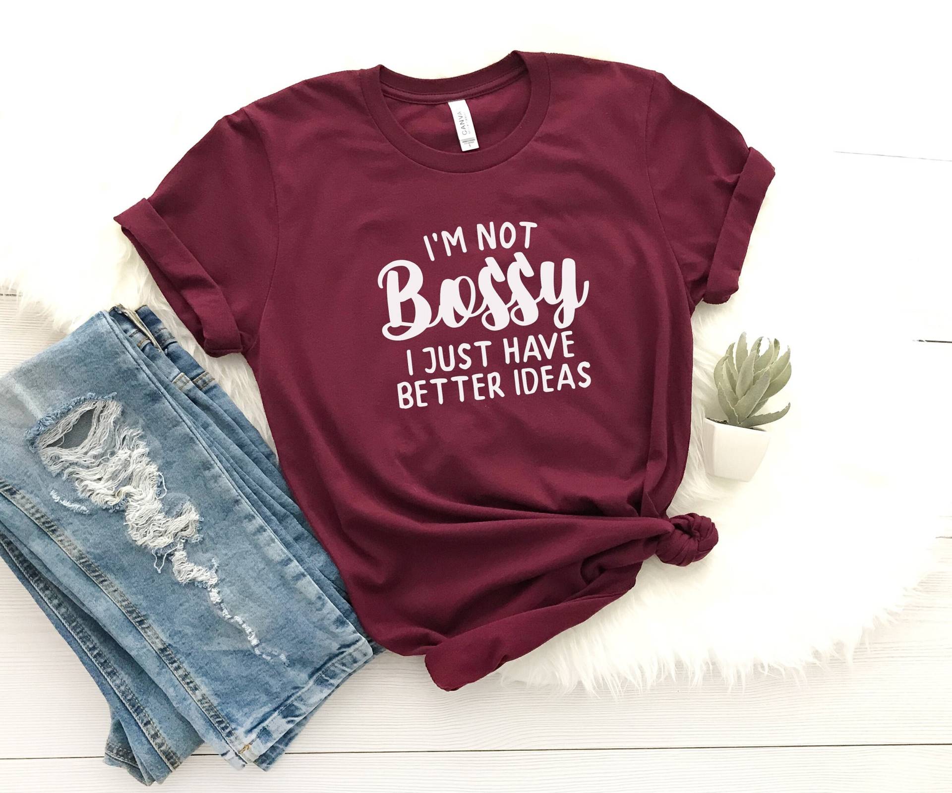 Ich Bin Nicht Rechthaberisch, Ich Habe Nur Bessere Ideen Lustige Shirts Für Frauen Shirt Mit Spruch Grafik-T-Shirt Frauen-T-Shirt Neuheit Geschenk von LoveMeLoveMyShirts