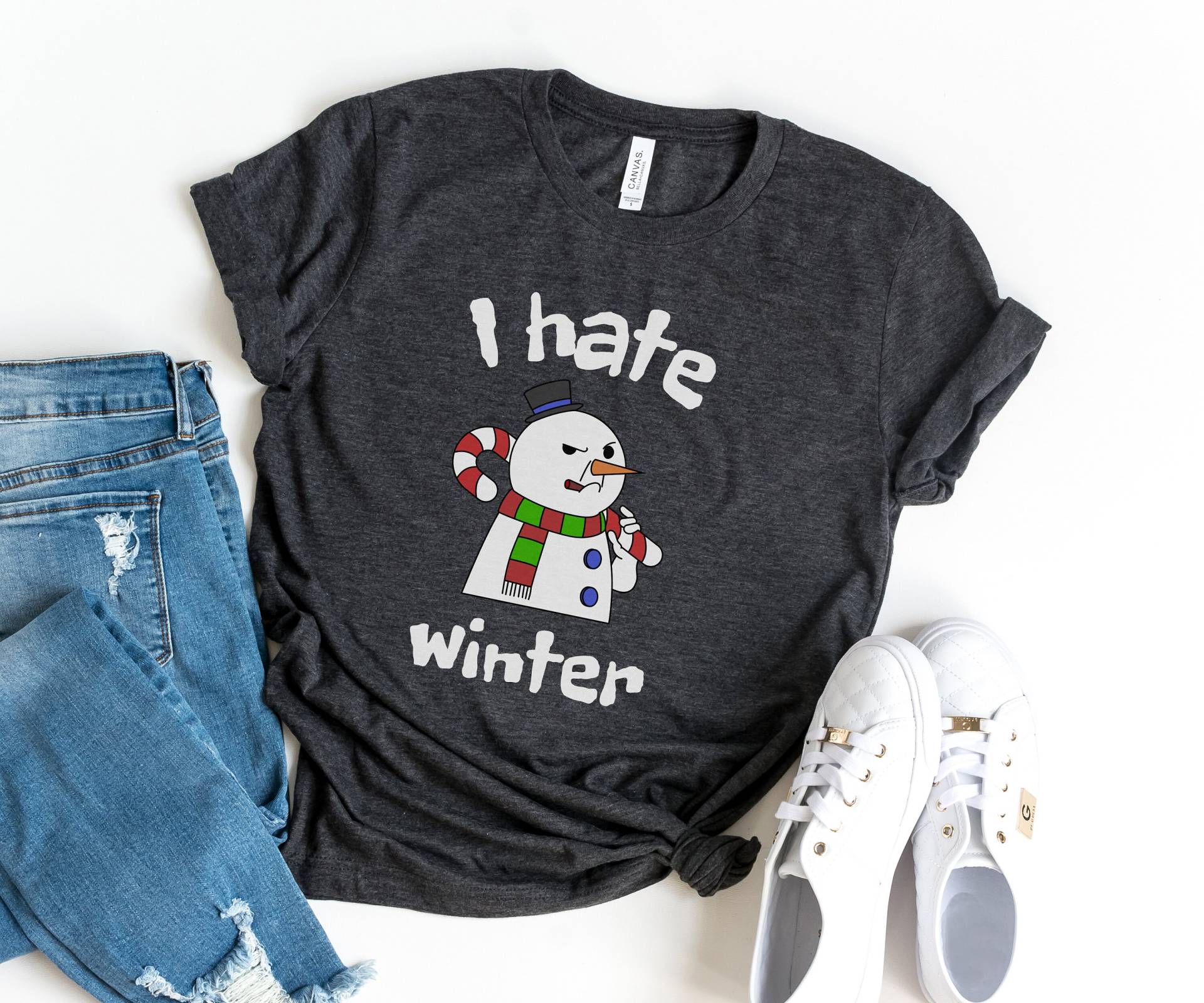 Ich Hasse Winter Lustiges Sprichwort T-Shirt Grafik-T-Shirts Für Frauen Y2K Shirt Mode Geschenke Teenager von LoveMeLoveMyShirts