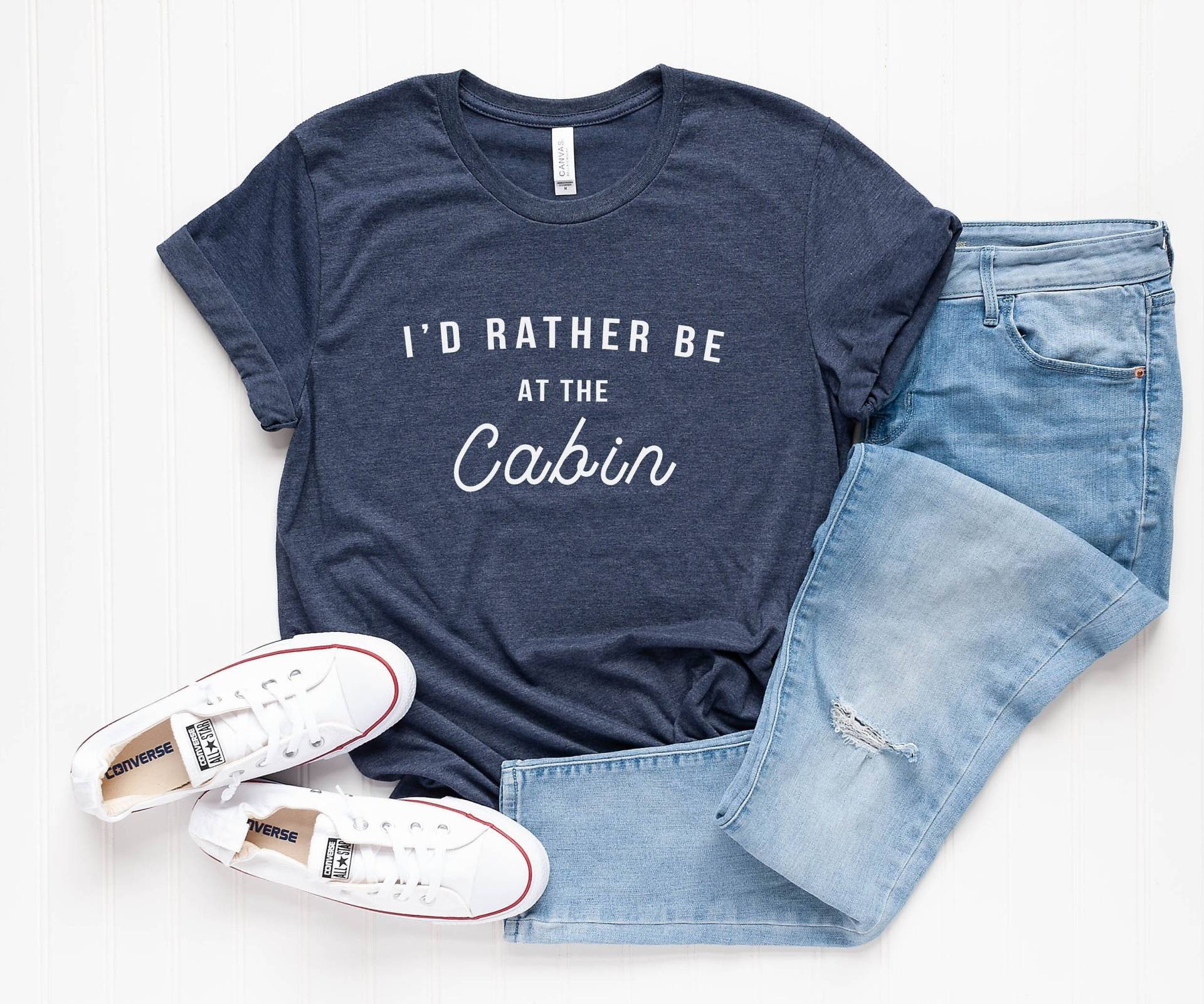 Id Lieber Be At The Cabin T-Shirt Für Frauen Shirt Herbst Bekleidung Wildnis Entdecker Grafik-T-Shirt Einzigartige Geschenke Wanderer von LoveMeLoveMyShirts