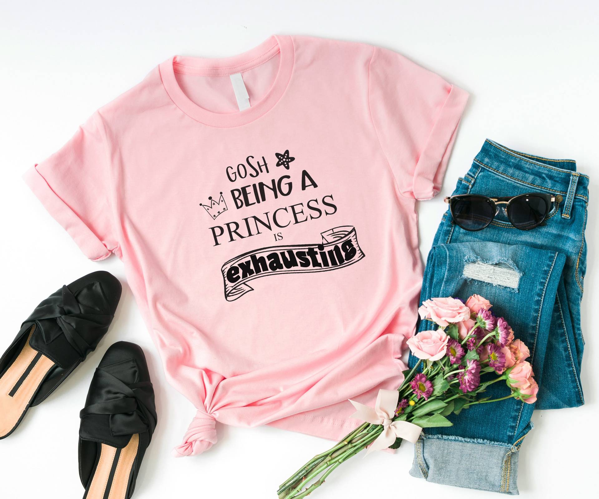 Meine Güte, Eine Prinzessin Zu Sein, Ist Anstrengend Tumblr T-Shirts Für Frauen Grafik-T-Shirts Jugendliche Lustiges Tshirt, Kleidungsgeschenk von LoveMeLoveMyShirts