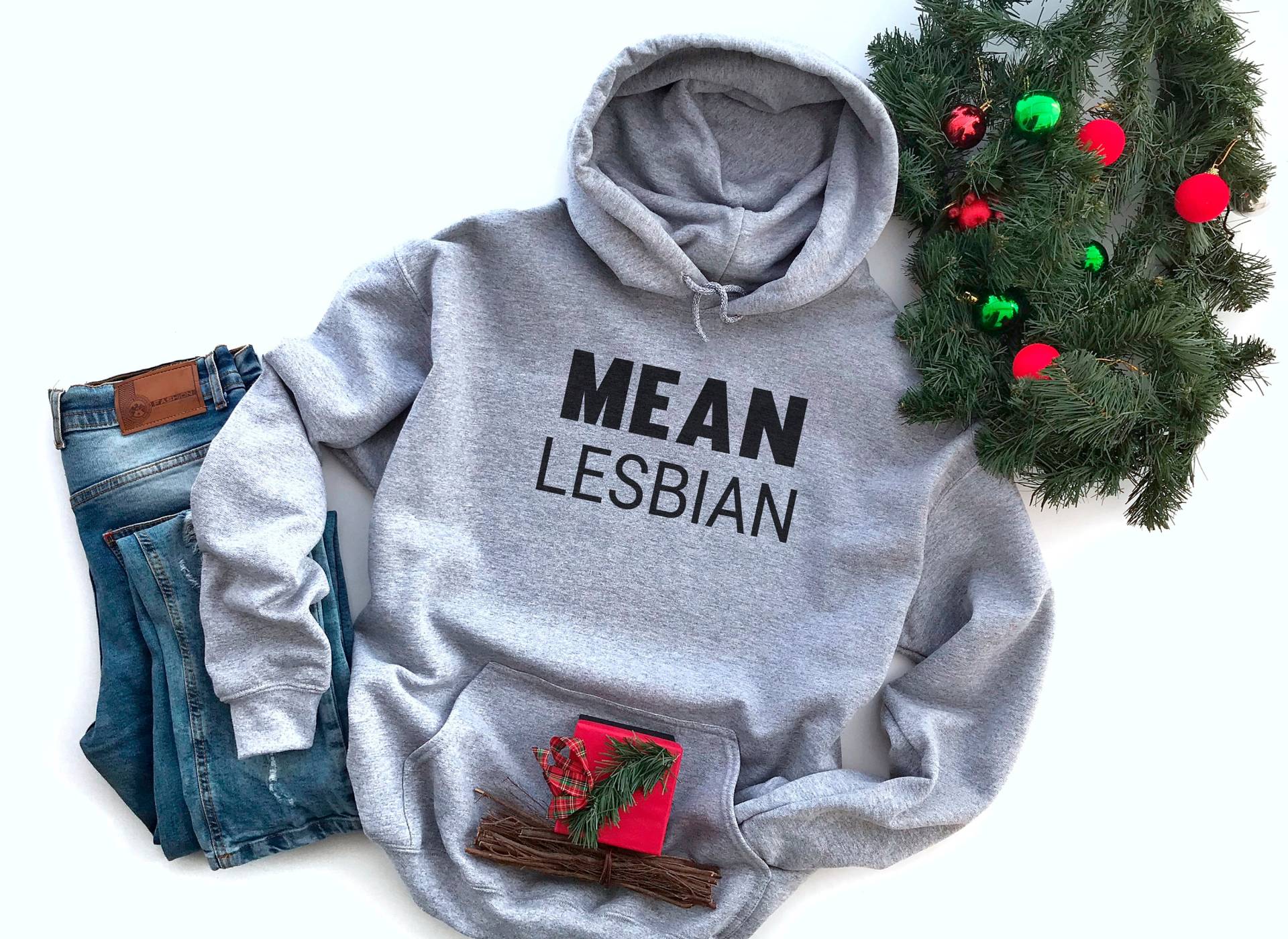 Mittlere Lesben Hoodies Für Damen Pullover Mit Kapuze Geschenke Lgbt Shirt Grafik Sweatshirt Hoodie von LoveMeLoveMyShirts