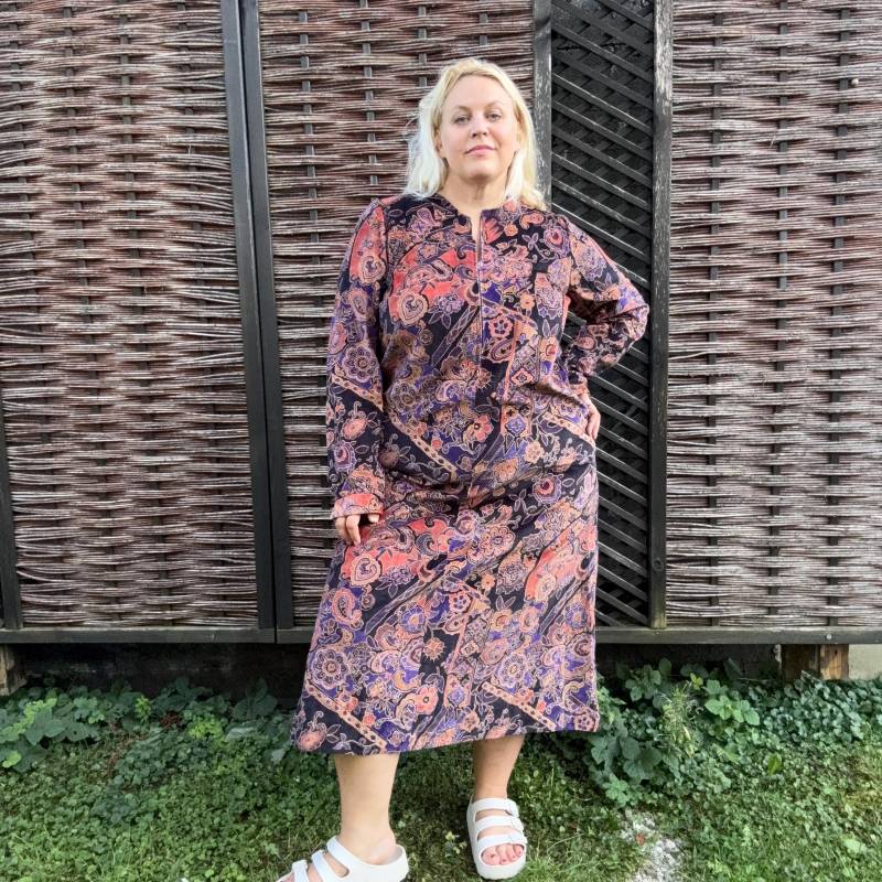 Vintage Winterkleid Eu 46 - Handgefertigtes Paisley Boho Hippie Kleid 70Er Jahre Stil von LovePlusVintage