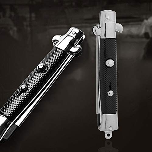 LovePlz Tragbare Druckknopf-Taschenkammbürste Fake Folding Switch Blade Magic Prop Stilvolles Zubehör Für Männer Frauen Schwarz LovePlz Tragbare Druckknopf-Taschenkammbürste Fake Folding Switch Blade Magic Prop Stilvolles Zubehör Für Männer Frauen Schwarz von LovePlz