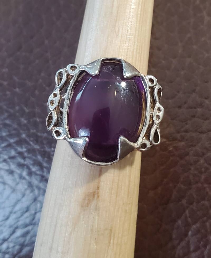 Amethyst Sterling Silber Ring - Größe 6 1/2 von LoveRocksLapidary