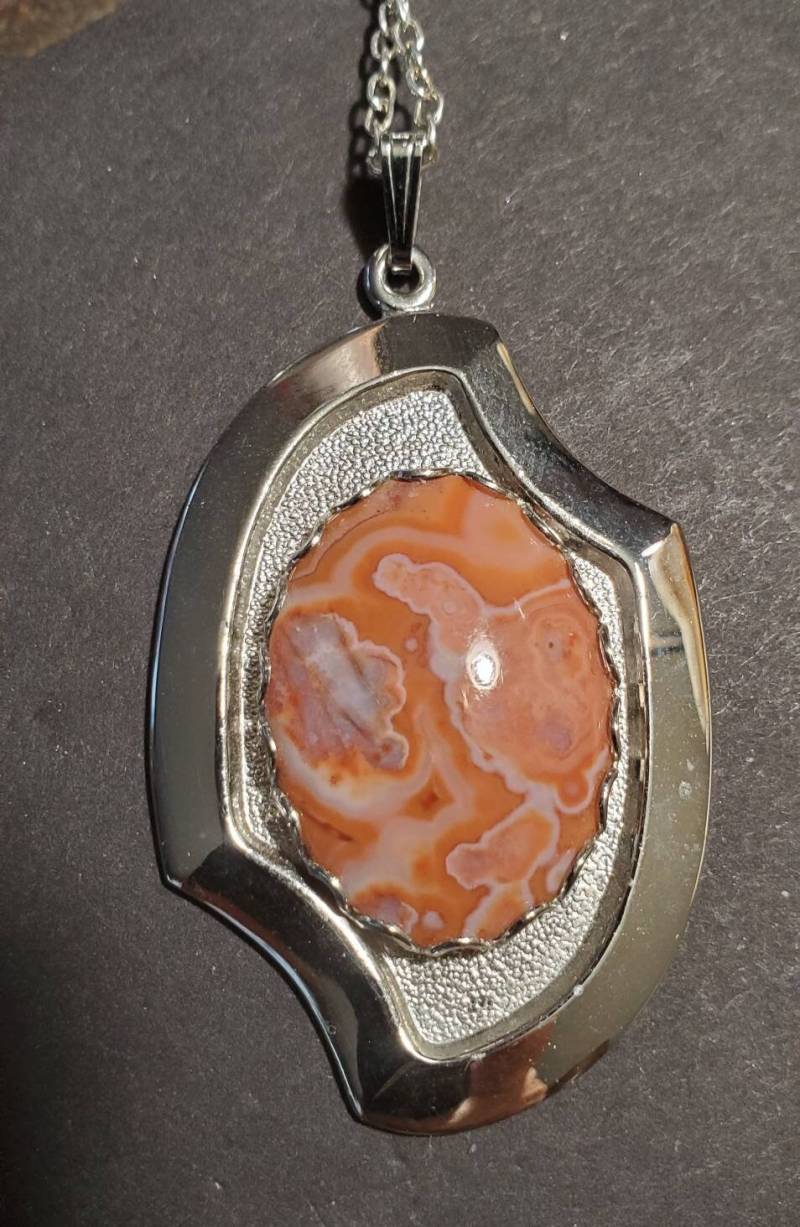 Crazy Lace Agate in Art Deco Inspiriert Silbermontage von LoveRocksLapidary