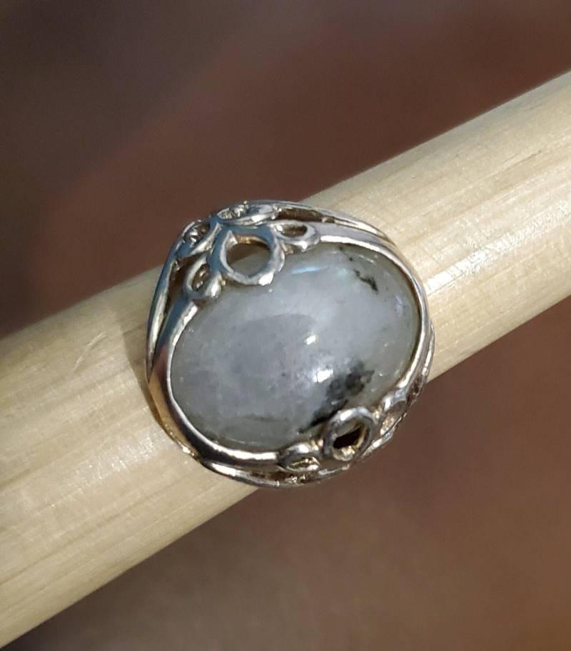 Labradorit Sterling Silber Ring-Größe 6 1/2 von LoveRocksLapidary