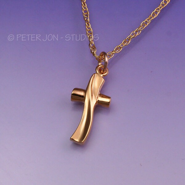 Gold-Fill Dancing Cross Kette, Handgemacht in 14K Gelbgold-Fill, Beinhaltet 18-24-Zoll Und Drahtseil-Kette Gold-Fill Dancing Cross Kette, Handgemacht in 14K Gelbgold-Fill, Beinhaltet 18-24-Zoll Und Drahtseil-Kette von LoveSoWide