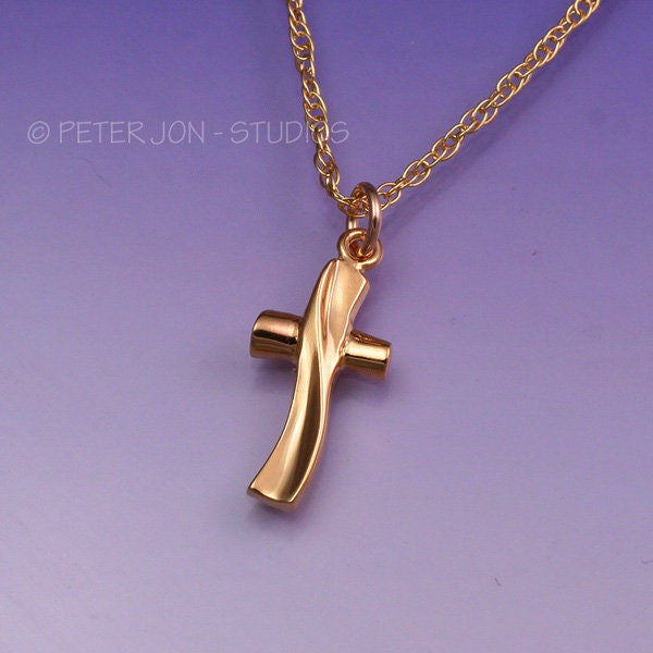 Gold-Fill Dancing Cross Kette, Handgemacht in 14K Gelbgold-Fill, Beinhaltet 18-24-Zoll Und Drahtseil-Kette Gold-Fill Dancing Cross Kette, Handgemacht in 14K Gelbgold-Fill, Beinhaltet 18-24-Zoll Und Drahtseil-Kette von LoveSoWide