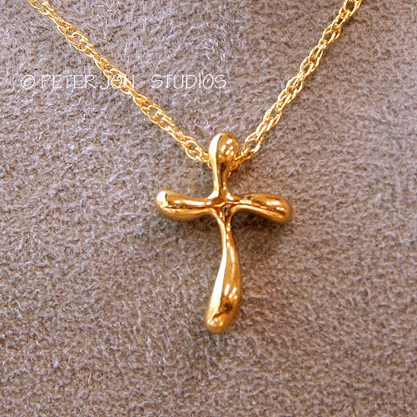 Soft Cross Halskette in 14K Gold-Fill, Beinhaltet 18 "-24" Kette, Glaubens Kreuz, Christlicher Anhänger Soft Cross Halskette in 14K Gold-Fill, Beinhaltet 18 "-24" Kette, Glaubens Kreuz, Christlicher Anhänger von LoveSoWide