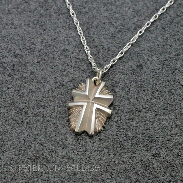 Suburst Kreuz Anhänger, Handgemacht in Sterling Silber, Christliches Kreuz, Christliche Halskette Suburst Kreuz Anhänger, Handgemacht in Sterling Silber, Christliches Kreuz, Christliche Halskette von LoveSoWide
