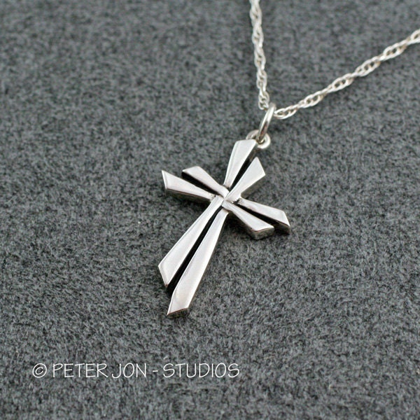 Weave Kreuz Halskette Aus Sterling Silber, Christlicher Anhänger Weave Kreuz Halskette Aus Sterling Silber, Christlicher Anhänger von LoveSoWide