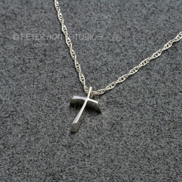 Zarte Kreuz Halskette Aus Sterling Silber; Christliches Kreuz, Religiöser Schmuck Zarte Kreuz Halskette Aus Sterling Silber; Christliches Kreuz, Religiöser Schmuck von LoveSoWide