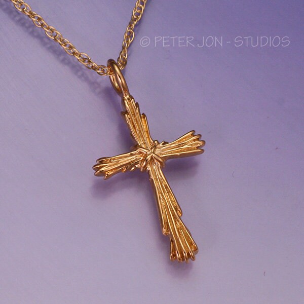 strohkreuz in 14K Gold-Fill, Handgemachter Christlicher Anhänger, Enthält 18 " - 24 "Halskette." strohkreuz in 14K Gold-Fill, Handgemachter Christlicher Anhänger, Enthält 18 " - 24 "Halskette." von LoveSoWide