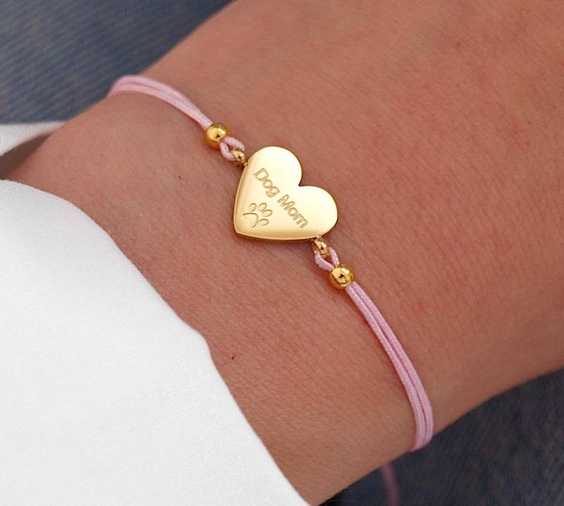 Armband Dog Mom Hundemama Geschenk Hundebesitzer Hund Hundepfote Schmuck Hundform Pfotenabdruck Pfotenmotiv Frauchen Hundefan Welpe von LoveStatementNet