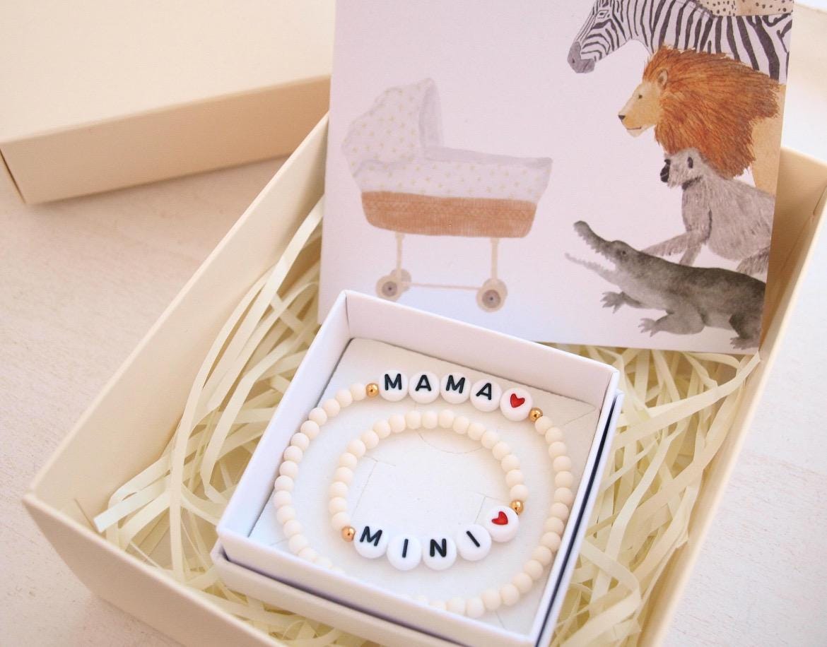 Mama Mini Armband | Perlen |Armband Tochter Sohn Set Mutter Kind Geschenk Geburt Baby Mama Mini Armband | Perlen |Armband Tochter Sohn Set Mutter Kind Geschenk Geburt Baby von LoveStatementNet