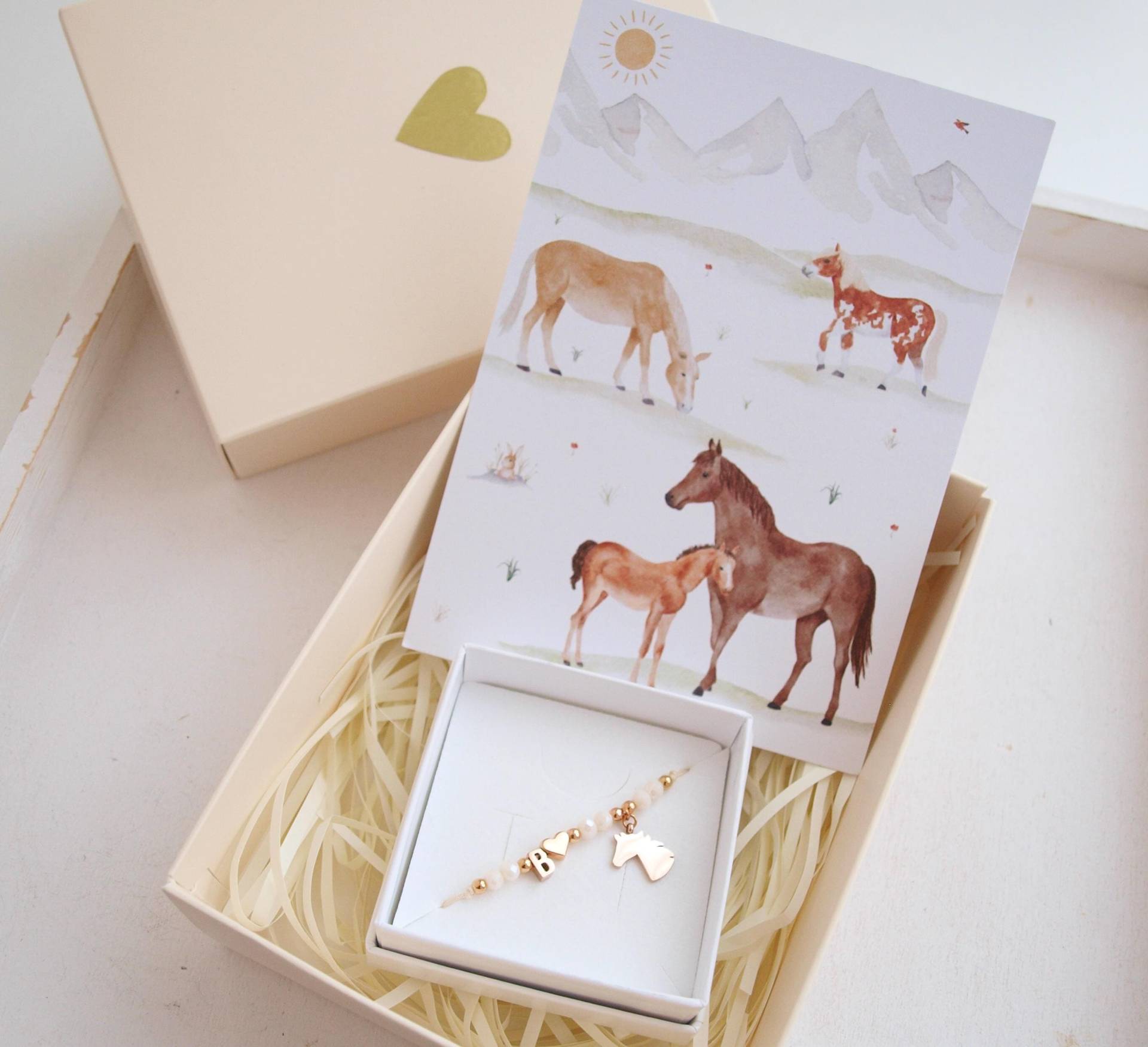 Personalisiertes Geschenk Armband Pferd Individuell Pferdefreundin Pferdemädchen Pferdebesitzer Mädchen Reiten Reiterin Pferdekauf Pferdefan von LoveStatementNet